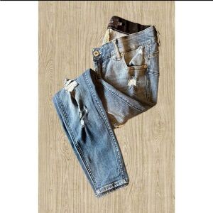 Torrid Women’s Ripped Blue Skinny Jeans